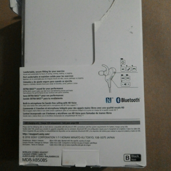 MDR-XB50BS EXTRA BASS™ Sports Wireless In-ear Headphones - Picture 2 of 3